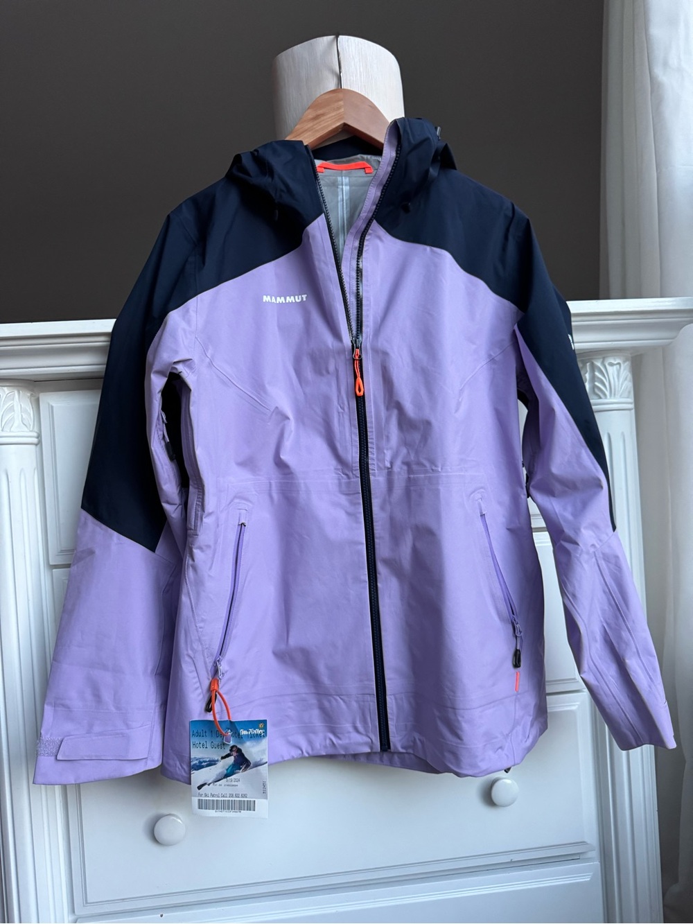 Mammut GORE-TEX Hooded Shell Jacket Women’s Size M Purple Navy NWT